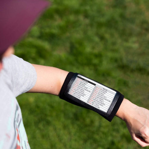 Football Play Wristbands, Sports Playbook Band for Youth Quarterback Gear, Softball Wristbands for Signs