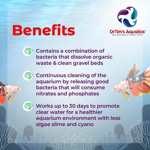DrTim’s Aquatics Freshwater Waste-Away Gel, Natural Cleaner for Betta Aquariums, 2 Pack Treats 20 gal, Small