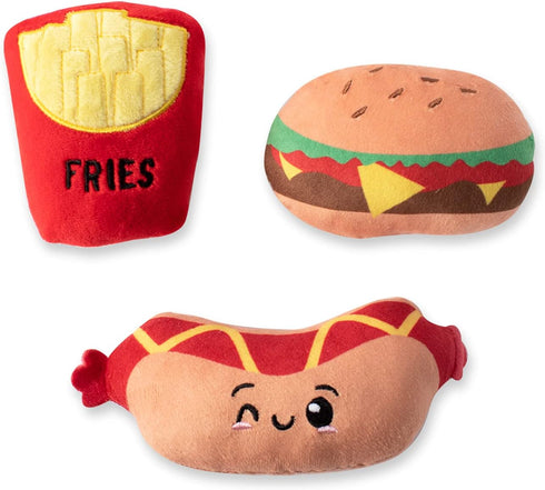 Fringe Studio Plush Dog Toy Set - Fast Foods, 3 Piece Set from PetShop Collection (289504)