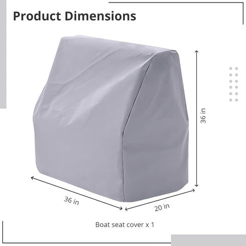 600D Oxford Cloth Boat Seat Cover, Waterproof and Dustproof Boat Seat Cover, Drawstring Boat Cover Compatible