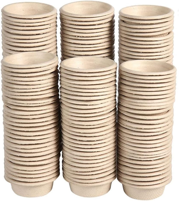Paper Gecko Feeding Cups - 0.5oz Small Bowls for Reptiles, 100 Pack for Crested Gecko and Spiders