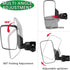 Golf Cart Mirrors, Universal Rear View for 0.7"-1.35" Square Rail, 360° Rotation, No Drilling