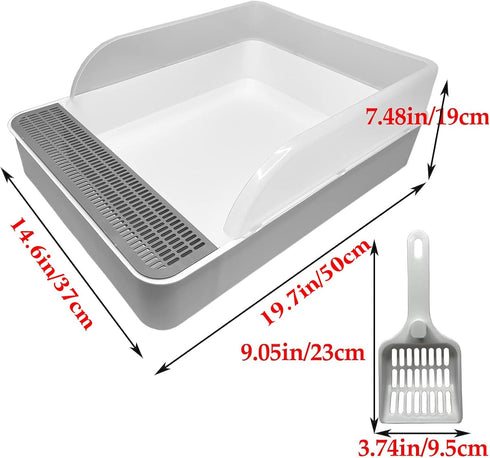 Chinchilla Tfwadmx Large Rabbit Litter Box Toilet Rectangle Potty Trainer Corner Litter Bedding Box Pet Pan for Adult