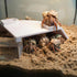 DQITJ 1 Pcs Hermit Crab Cave Habitat Hermit Crab Climbing Toy Tank Accessories (Arc-Shaped Design, White)