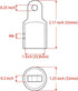 SHENGHUISS Bimini Top Cap Eye End Boat Fitting Stainless Steel 316 Round Tubing Marine Hardware with L Shape Hex Key