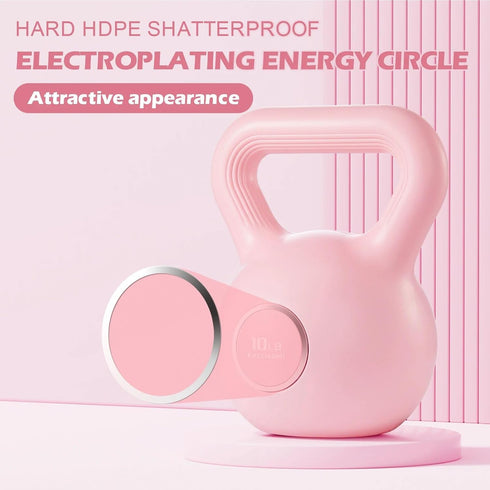 KHTO Kettlebells Fitness Exercise-Pink Strength Training Kettlebell Sets, Dumbbell Weights for Home Gym Equipment