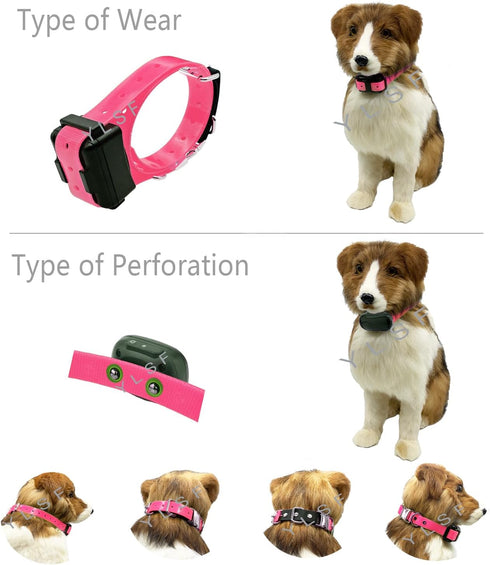 Quick Snap Bungee Dog Collar Strap with D Ring for Electronic Training Shock Collar, Adjustable Waterproof TPU