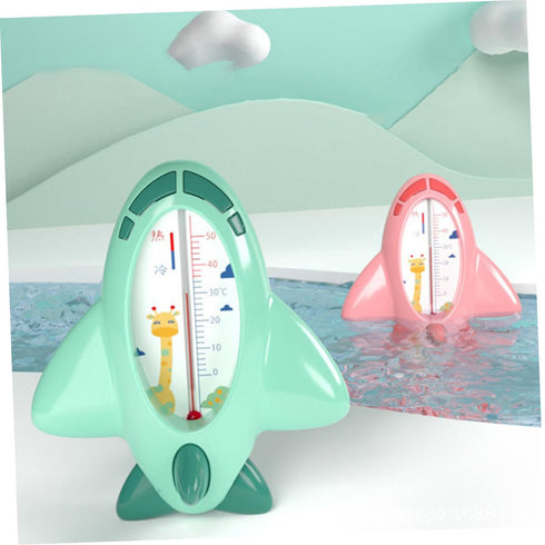 UPKOCH Cartoon Plane Bath Thermometer Safe Portable Water Temperature Measuring Tool Green for Bathtubs Pools and Fish