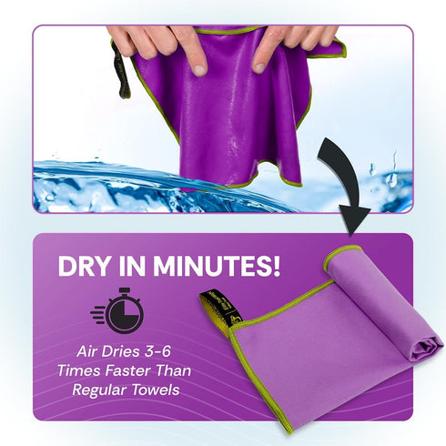 25x32 cm, Backpacking, Elite Trail Magic Ultra-Lightweight Small Quick Dry Microfiber Travel Hand Towel with Hang Loop