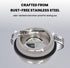 ICONIC PET 8 oz/1 Cup Heavy Weight Stainless Steel Elevated Pet Food/Water Bowl - Removable Anti Skid Rubber Ring