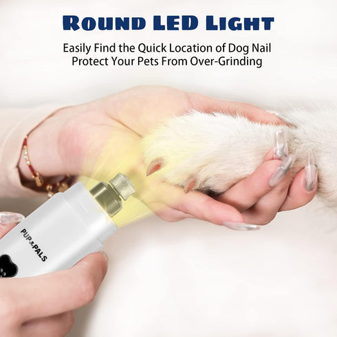 5 Trimmer 2 Upgrade Dog Nail Grinder with LED Shadow Free Light, Dog Nail Protect Pet Paws from Over Grinding