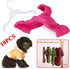 Pet Clothing Hanger, 10PCS Plastic Anti-Skid Rack for Small Animals (Pink, S)