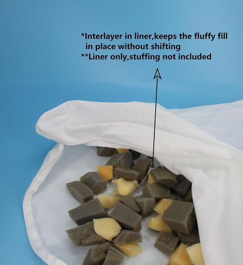 Dog Bed Liner Only, Inter Layer Not Waterproof, White 44 x 32 Inch for DIY Dog Beds