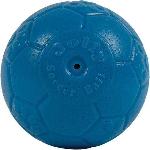 4" Jolly Pets Mini Jolly Soccer Ball; Floating-Bouncing Dog Toy; Ocean Blue