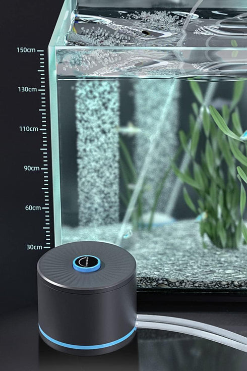 Aquarium Air Pump Dual Outlets, Ultra Quiet 20-600 Gallons, 5W 110V Silent Water Oxygen Aerator Pump, 10L/min