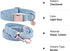 DOGWONG Cotton Dog Collar and Leash, Soft Durable Blue Pet Collar for Small Medium Large Dogs