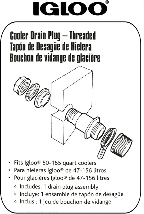 Igloo Replacement Threaded Drain Plug