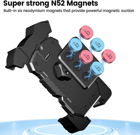 Magnetic Golf Cart Phone Holder, Upgrade Strength Magnet Mount for EZGO/Club Car/Yamaha, Golf Accessories for Golfers