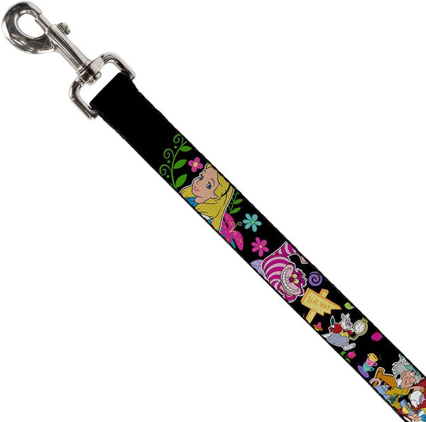 Buckle-Down Pet Leash - Alice's Encounters in Wonderland - 4 Feet Long - 1/2" Wide