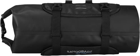 Roswheel Attack Series 111369 Waterproof Adjustable Capacity Bike Handlebar Bag with Detachable Dry Pack, Black