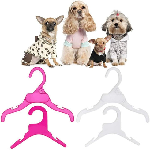 Pet Clothing Hanger, 10PCS Plastic Anti-Skid Dog Puppy Cat Clothes Clothing Rack for Small Animals (Pink, S by Symphonyw