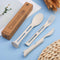 Generic 3PCS Wheat Straw Cutlery, Reusable Utensils Set Portable Travel 3 in 1