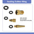 GRSECPO 25PCS Nozzle (25) Valve Adaptor Tools, Brass Bike Pump Adaptters,Ball Pump Needle, Balloon Inflatable Toys