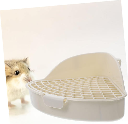 Chinchillas, Rabbit Bedding Litter Box, Triangle Potty Trainer Corner Litter Bedding Box for Small Guinea Pigs, Ferret