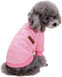 Jecikelon Dog Clothes, Soft Winter Sweater for Small Dogs, Puppies, Cat Apparel (Pink, M)