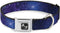 Buckle-Down Seatbelt Buckle Dog Collar - Galaxy Blues/Purples, 1" Wide, Fits 9-15" Neck