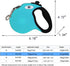 13 ft Retractable Dog Leash for Large Dogs up to 26 lbs, Tangle-Free Nylon Tape, Blue Dan S