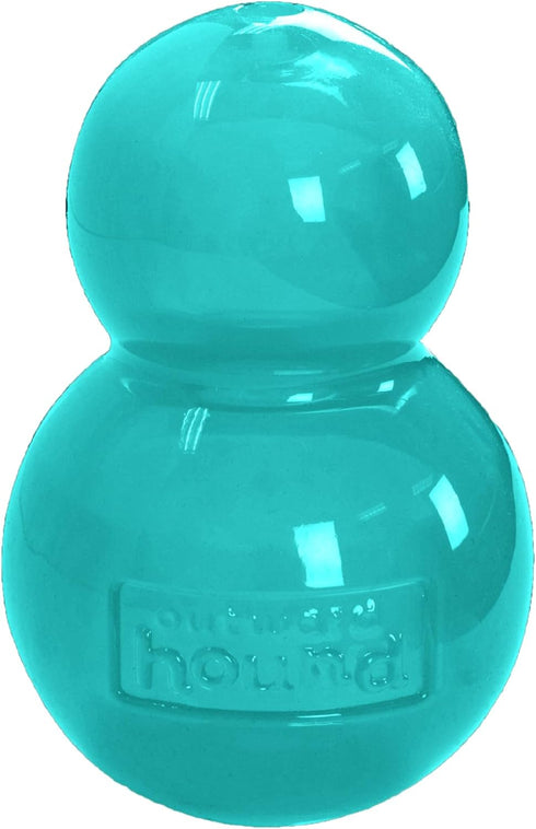 Outward Hound Double-Tuff Interactive Treat Stuffer Dog Chew Toy, Durable Medium Dog Toy, Blue