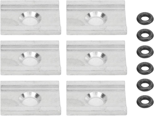 YakAttack FeelFree UniTrack Aluminum Kayak Adapter, 6 Pack Adapter Plates for FeelFree Kayaks and Johnny Boats