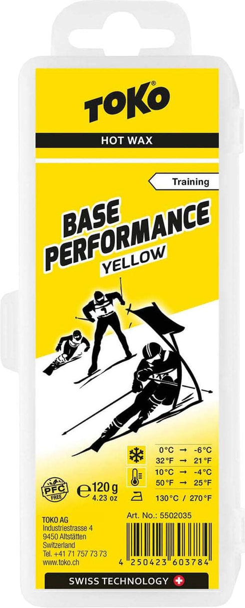 Toko Base Performance Hot Wax NF - NonFluoro 120 g Yellow