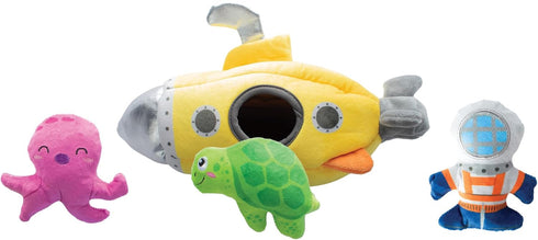 Fringe Studio Plush Dog Toy Set, Interactive Hide and Seek Play, Into The Deep, Pet Shop Collection
