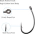 50/150pcs AGOOL Fly Tying Hooks, Carp Fishing Hooks High Carbon Steel Barbed Dry Wet Nymph Shrimp&Pupa, Streamer