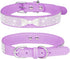 Puppy Collar with Rhinestone Name Plate, Sparkly Diamond Bling Bow Crystal Jewel Collars for XXS XS Small Medium Dogs,