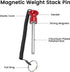 Universal Magnetic Weight Stack Pin with Pull Rope, Heavy Duty Pin Insert for Home or Commercial Gym Accessories (Red)