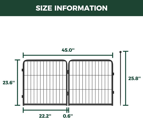 24inch, 2 FXW Instant Unleashed Dog Playpen, Portable Pet Fence for Outdoor, RV Trips, and Camping, Panels for Puppy