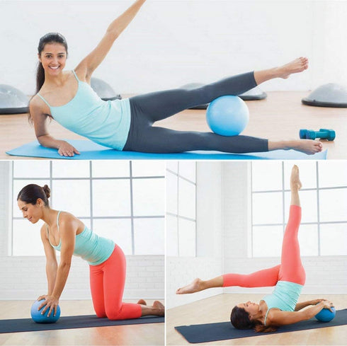 Vizuioer Mini Exercise Barre Ball for Yoga, Pilates, Stability Balance Training, Anti-Burst, Slip Resistant (Blue)