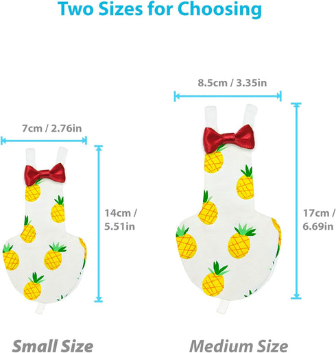 UKJENT 4 Pack, Bird Diaper Protective Parrot Nappy - Reusable Flight Suit with Waterproof Inner Layer, Washable Cute