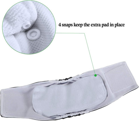 Teamoy Male Dog Diaper Pads, Reusable Dog Belly Band Liner Pads, Pack of 6, XS