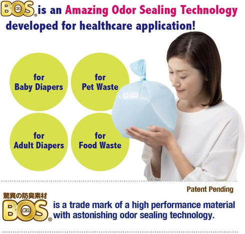 (60 Count, Pack 2) (120 BOS Amazing Odor Sealing Cat Waste Disposal Bags - Durable, Unscented[Size: L, Color: light