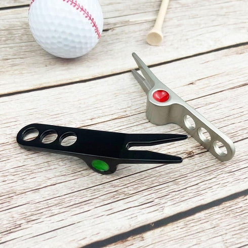 Jowxsx 2 Pcs Silver Golf Ball Fork, Pivot Divot Repair Tool, Compatible with Scotty Golf Divot Tools