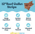 (12 Inch 12 Count) hotspot pets Beef Esophagus Dog Treats Chews- (Grass Fed with No Added Hormone & Antibiotic All