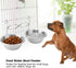 Stainless Steel Double Hanging Pet Feeding Station with Hook, Water and Food Bowls for Small Dogs and Cats