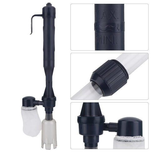 Electric Aquarium Gravel Vacuum Siphon, Fish Tank Cleaner, Battery Powered Drainer Water Filter Cleaner Sand Washer
