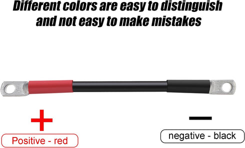 Roykaw Upgraded Golf Cart Battery Cables Kit, 48V Club Car Precedent, Copper Wire, 4 Gauge, 5PCS