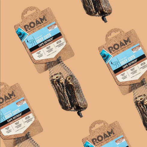 ROAM Pet Treats Ossy Cuts – Ostrich Neck Dog Chew for Small to Medium Dogs, 1.4 Ounce (Pack of 3)