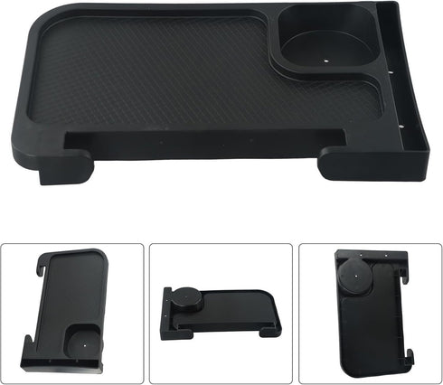 Startbuymore Functional Clip On Table for Outdoor Use Easily Attaches to Folding Chairs (Black)